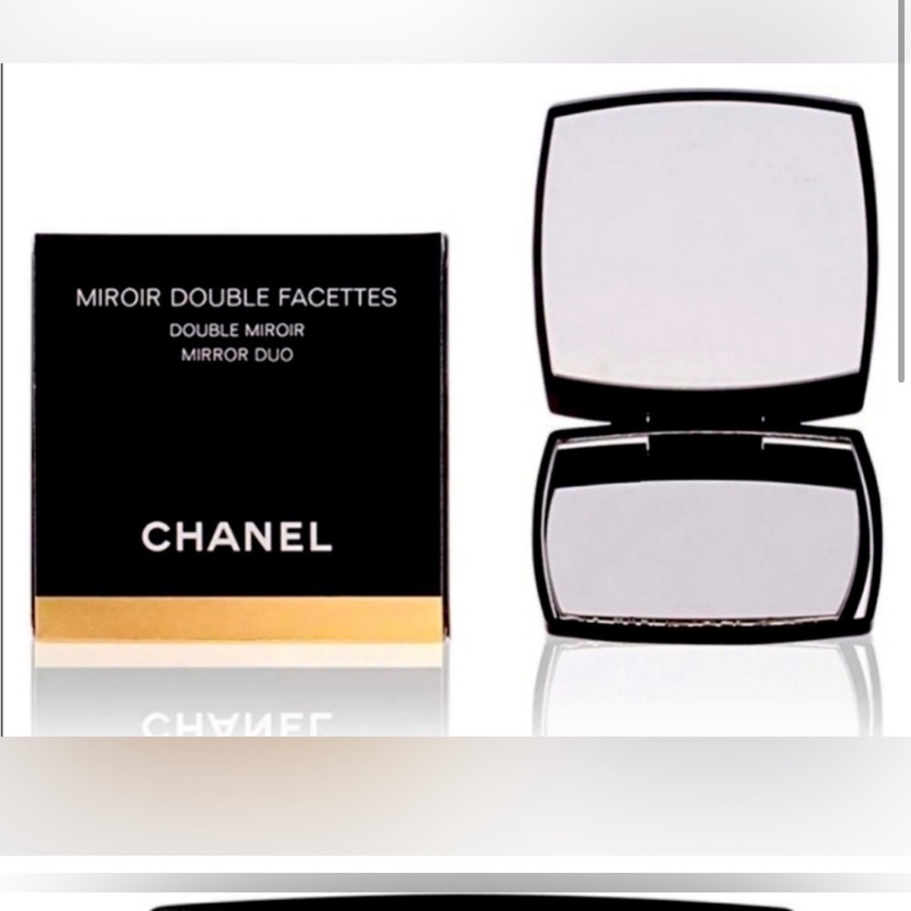 Chanel Black Double Facettes Mirror with Dust Bag. New in Chanel Box. - Picture 1 of 6